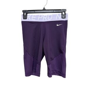 Nike (Purple) Pro Dri-FIT Mesh Panel Compression Shorts Womens Medium